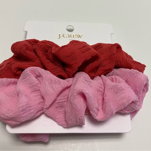 2 scrunchies by Jcrew (red and pink) - Picture 1 of 4